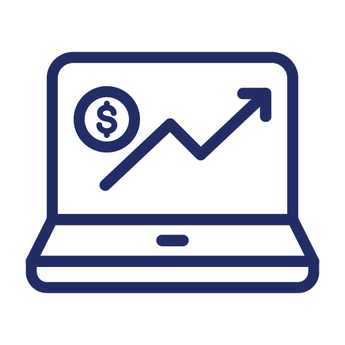 Computer showing Online Investing